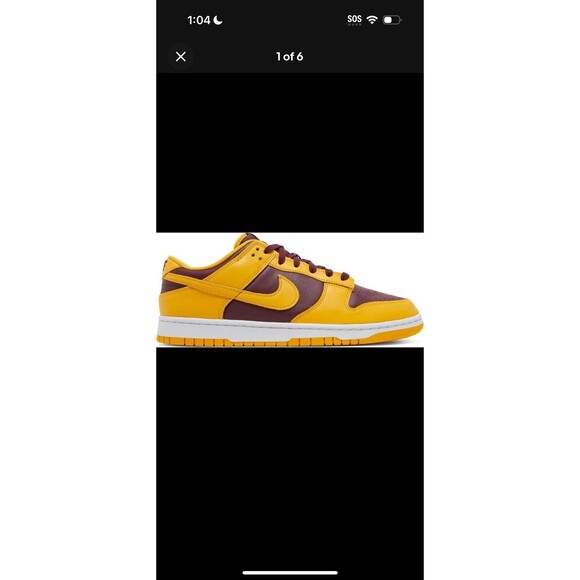 Mens Nike Dunk Low Retro  Mens Nike Dunk Low Retro \'Arizona State Size 10 [DD1391-702 Box missing top.